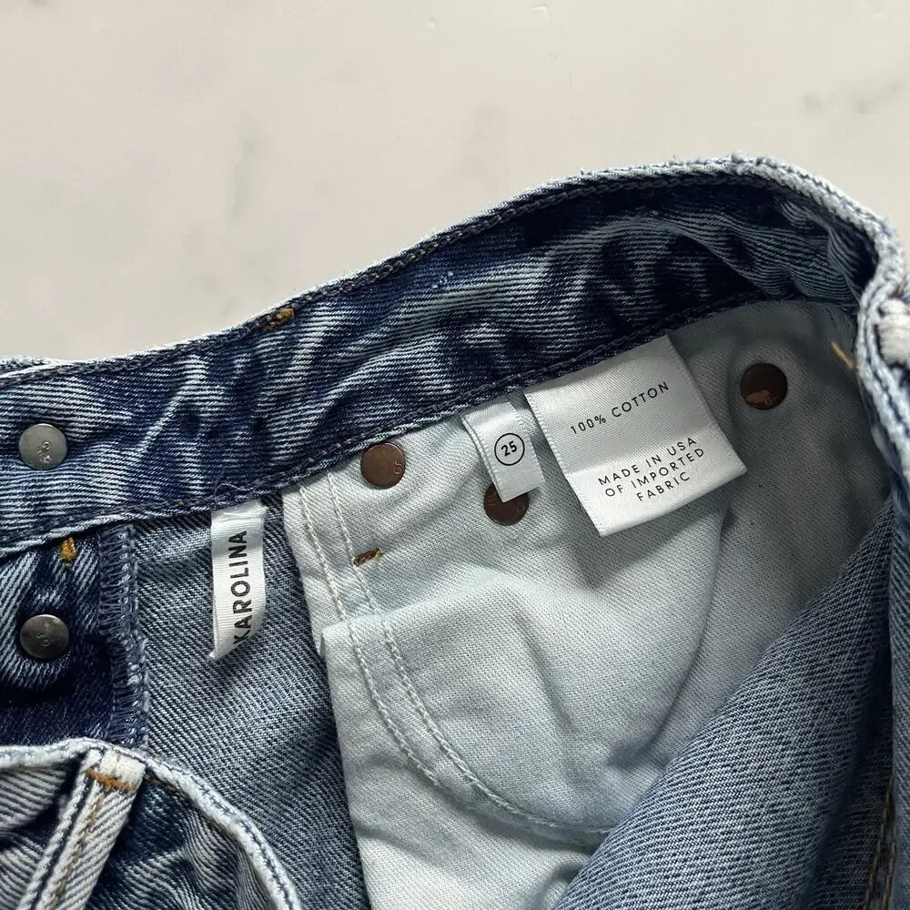 GRLFRND Karolina Crop Jeans Size 25 Days like this Acid Wash High Rise Lux Denim